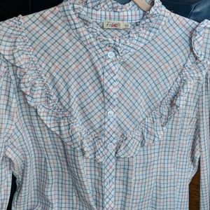 Long sleeve ruffle blouse